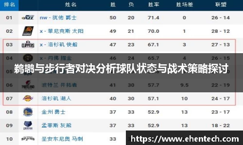 鹈鹕与步行者对决分析球队状态与战术策略探讨